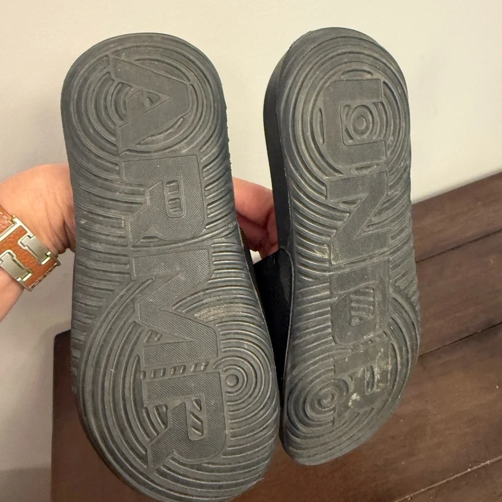 Under Armour Girls Youth Slides Black Multicolor Logo Size 2Y
